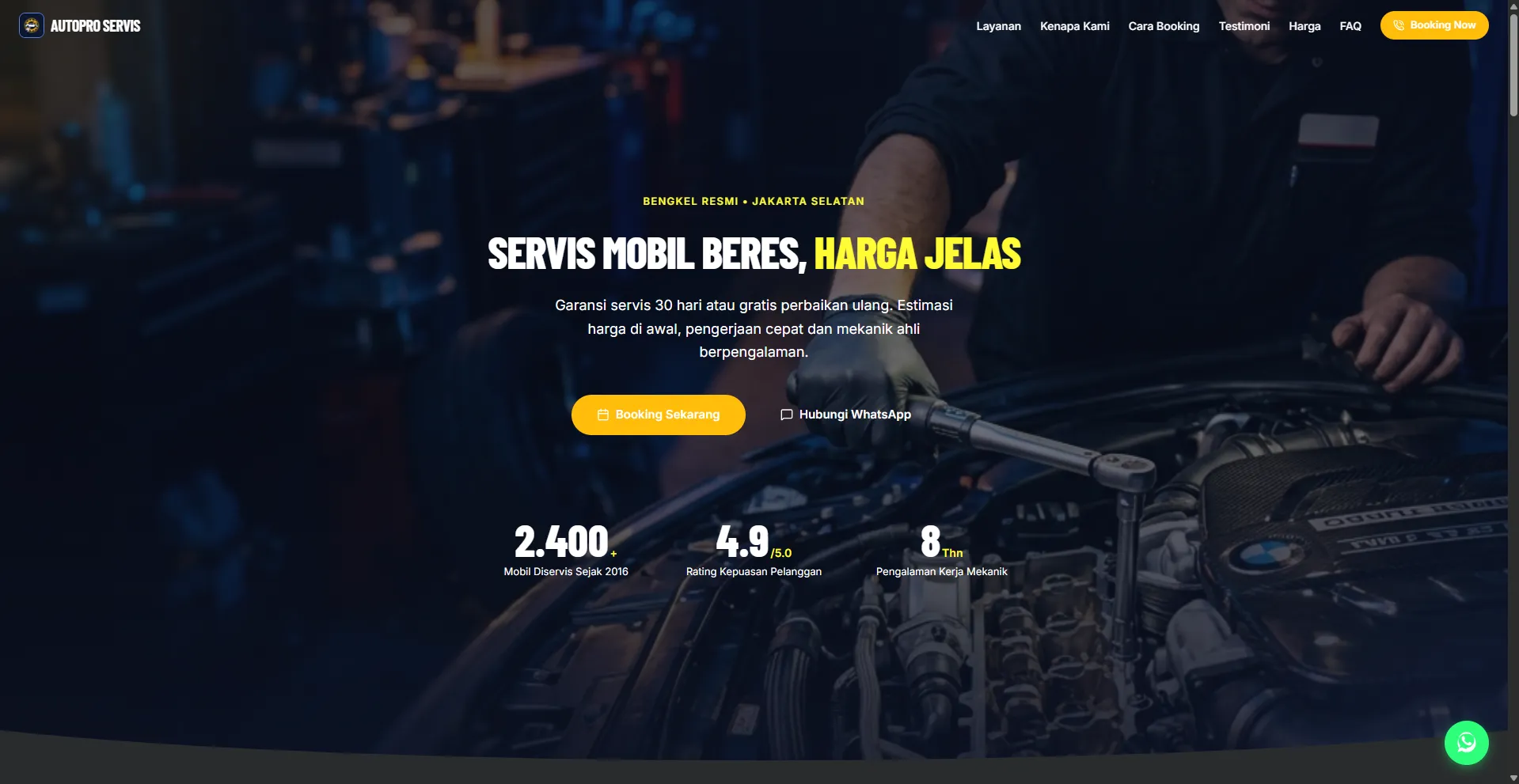 Car Service - Landing Page